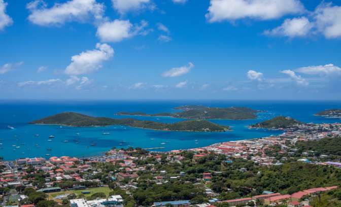 Panorama view van Charlotte Amalie
