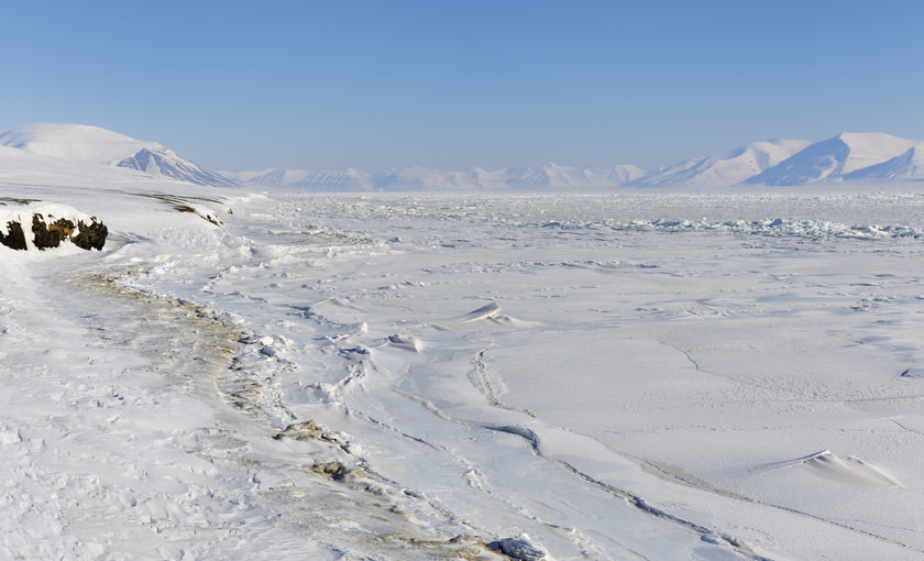 Sneeuwlandschap in Spitsbergen