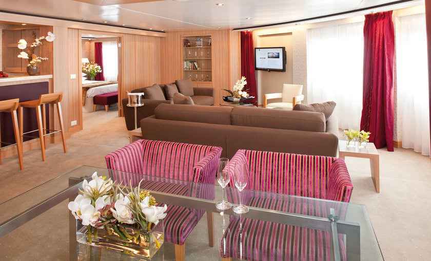 Signature suite Sojourn schip Seabourn