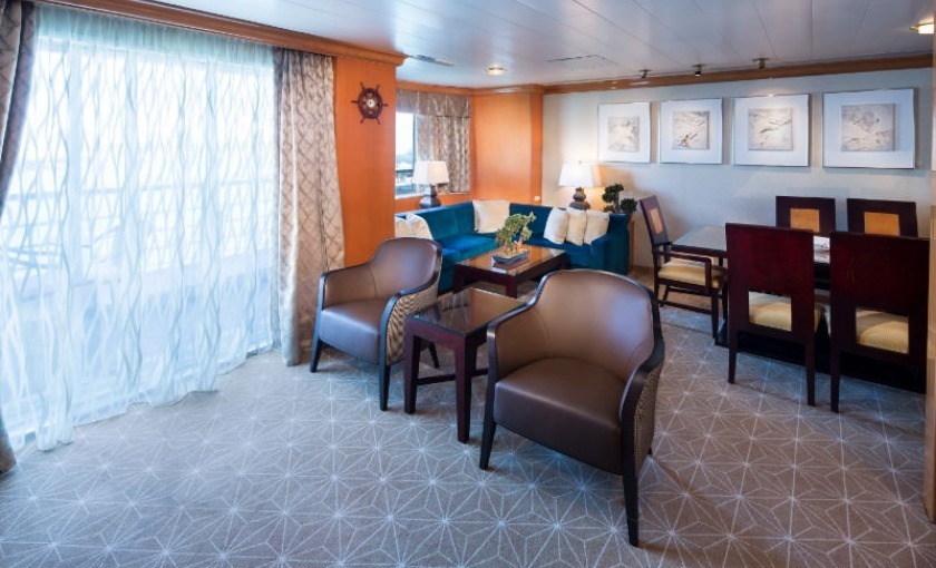 De penthouse suite op de Volendam van Holland America Line