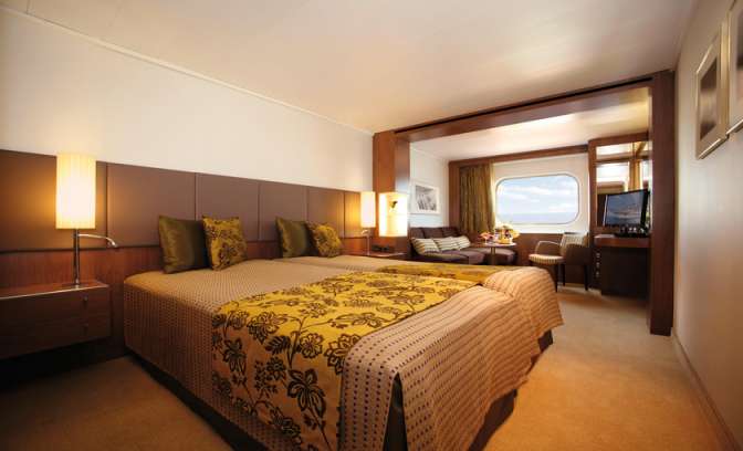 Slaapkamer op de Hanseatic