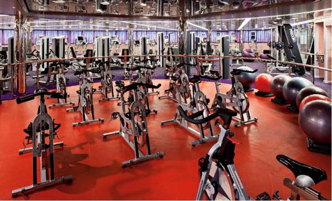 Spinning class op de MS Nieuw Amsterdam