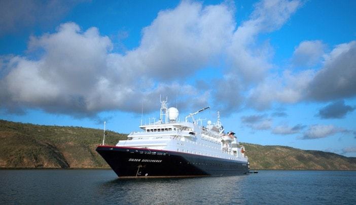 Silversea schip Silver Discoverer op zee 