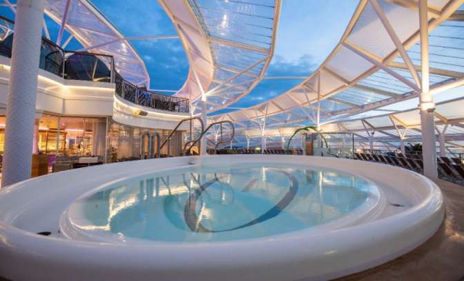 Het solarium op de Harmony of the Seas